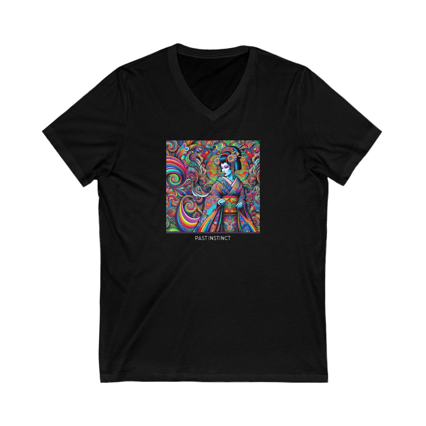 Womens Psychedelic Geisha - Dark Tee