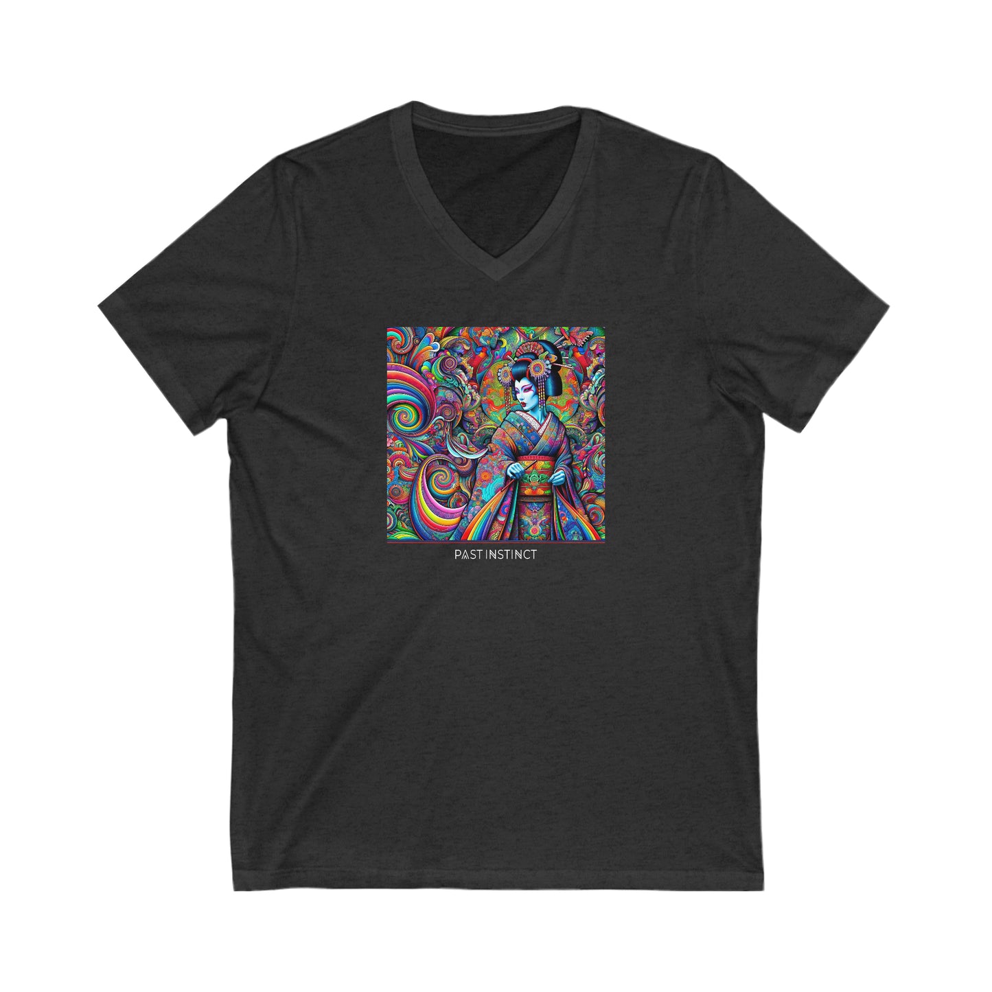 Womens Psychedelic Geisha - Dark Tee