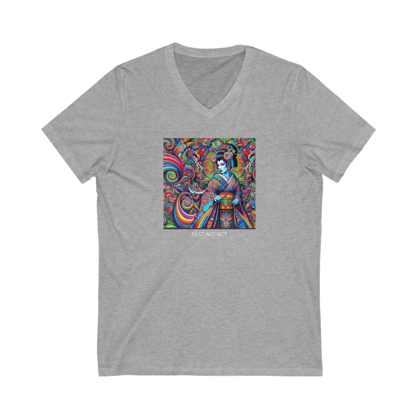 Womens Psychedelic Geisha  - Dark Tee