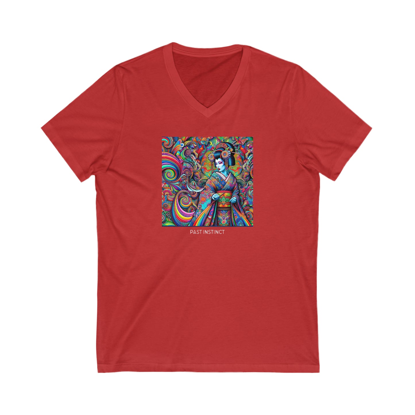 Womens Psychedelic Geisha  - Dark Tee