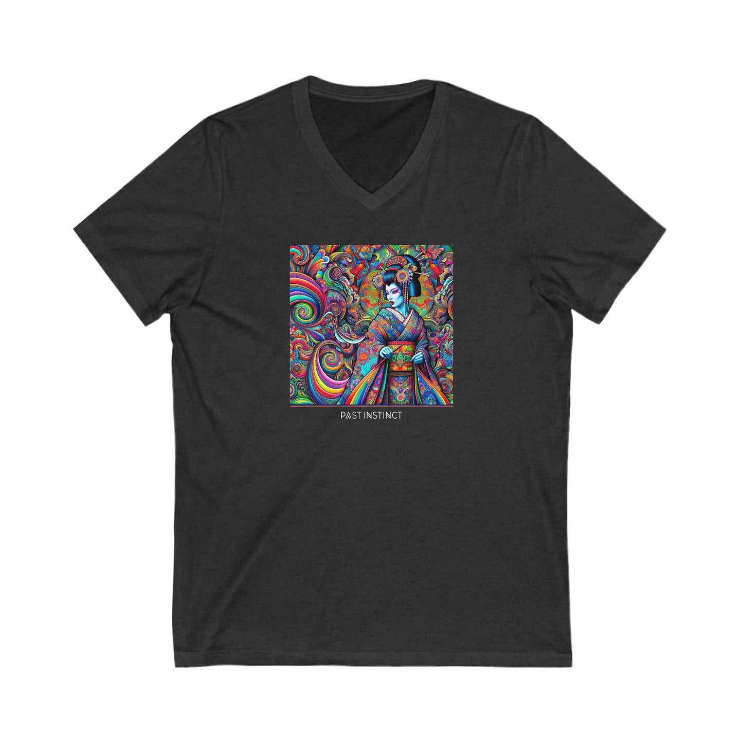 Womens Psychedelic Geisha  - Dark Tee