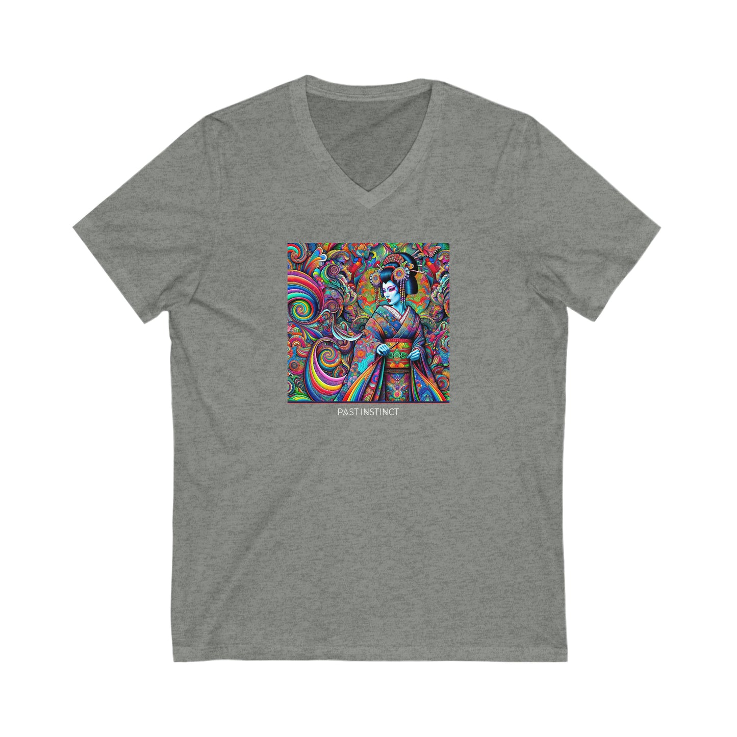 Womens Psychedelic Geisha  - Dark Tee