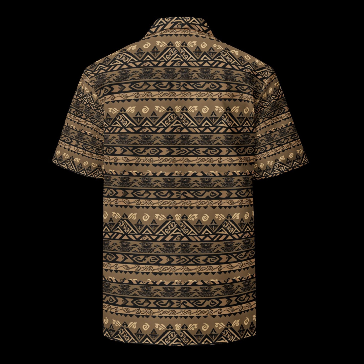 Dark Brown Polynesian - Button up