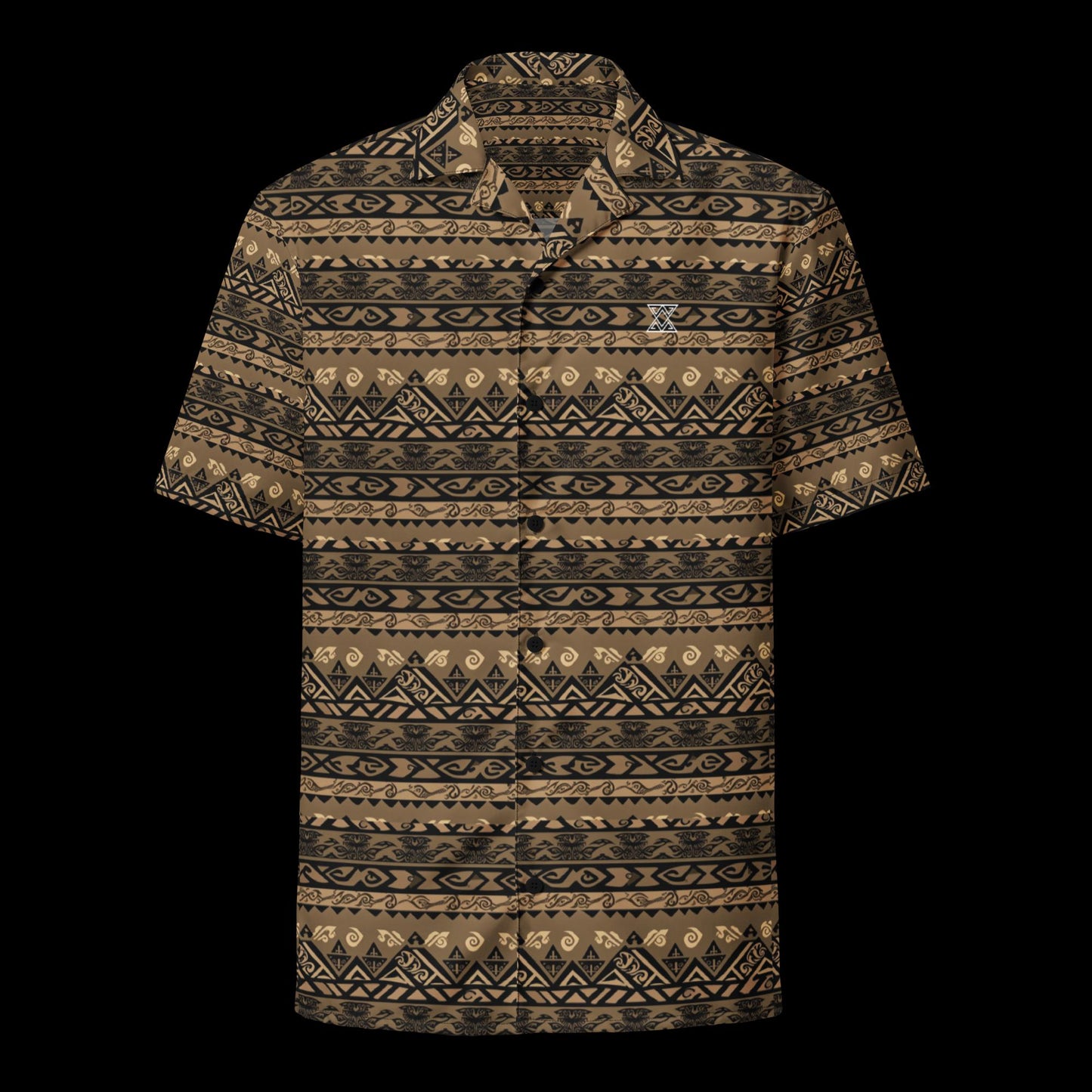 Dark Brown Polynesian - Button up